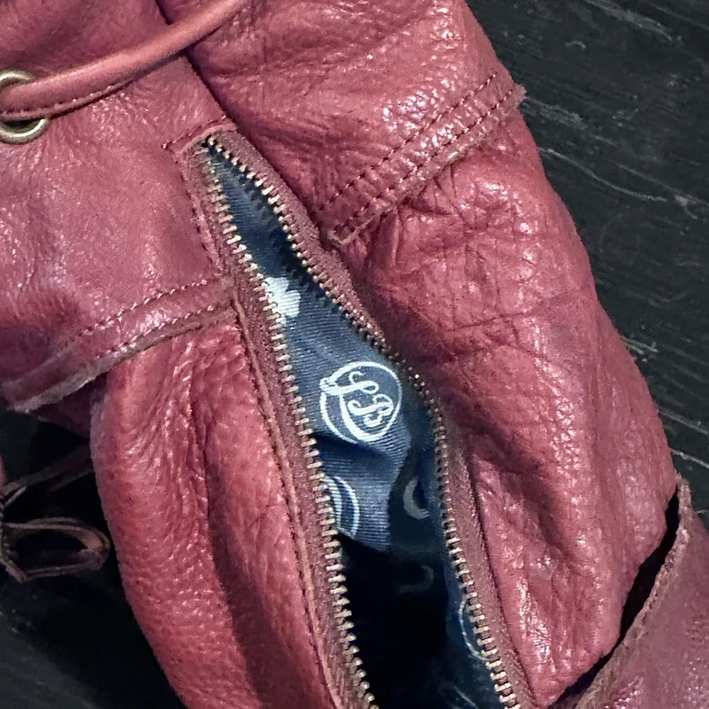 Women's Lucky Brand Leather Drawstring Bucket Bag